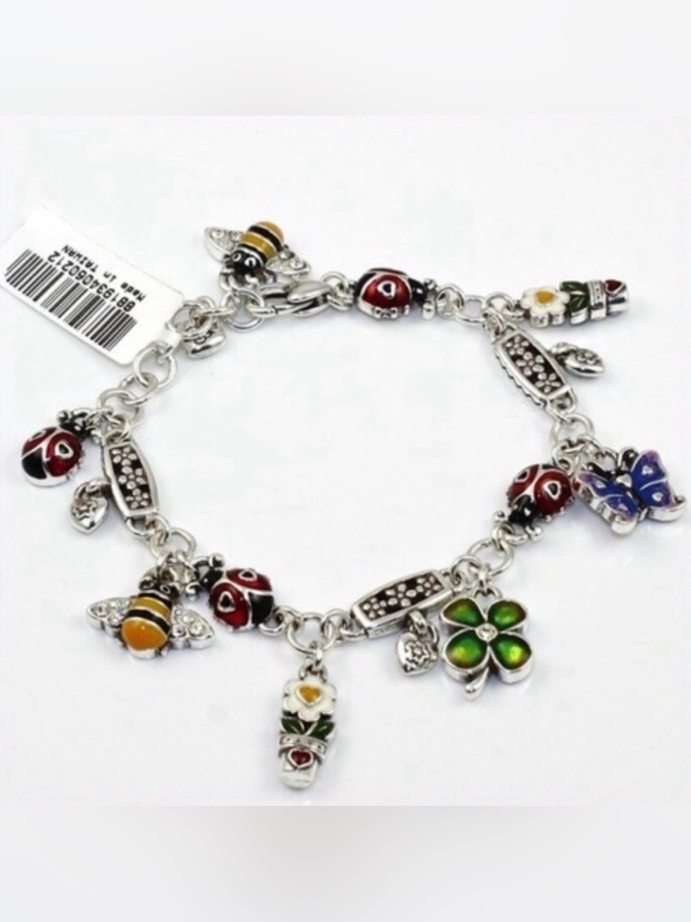 🐞 RARE BRIGHTON VINTAGE CHARM BRACELET! 🍀🐞